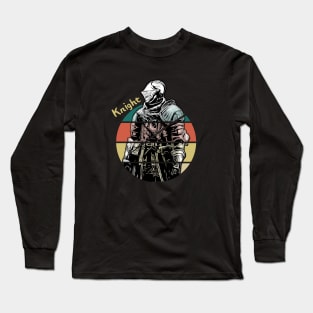 Cool Retro Knight: Knight Long Sleeve T-Shirt